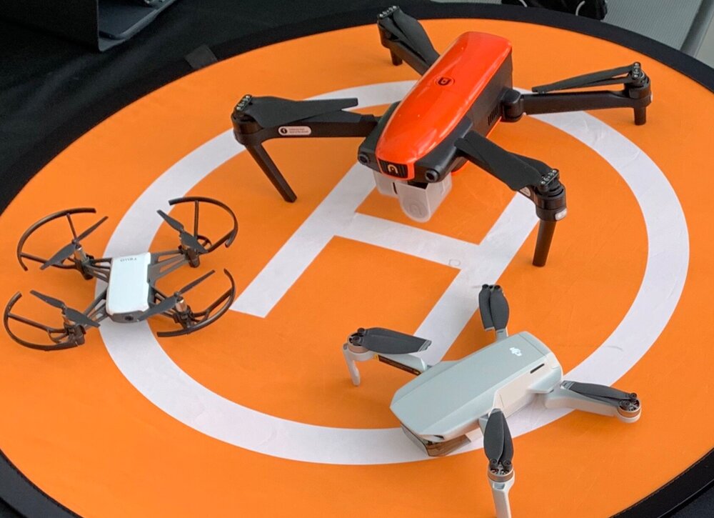 L-R: DJI Tello, Autel Evo and DJI Mavic Mini. Having a mix of different drones for different purposes can be beneficial to planning and executing your shoots much more efficiently and effectively.